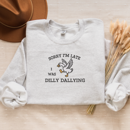 Dilly Dallying Goose Sweatshirt | Silly Goose Aesthetic Gif