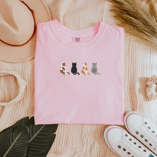 Mini Kitty Embroidered T-Shirt | Cat Lover Shirt