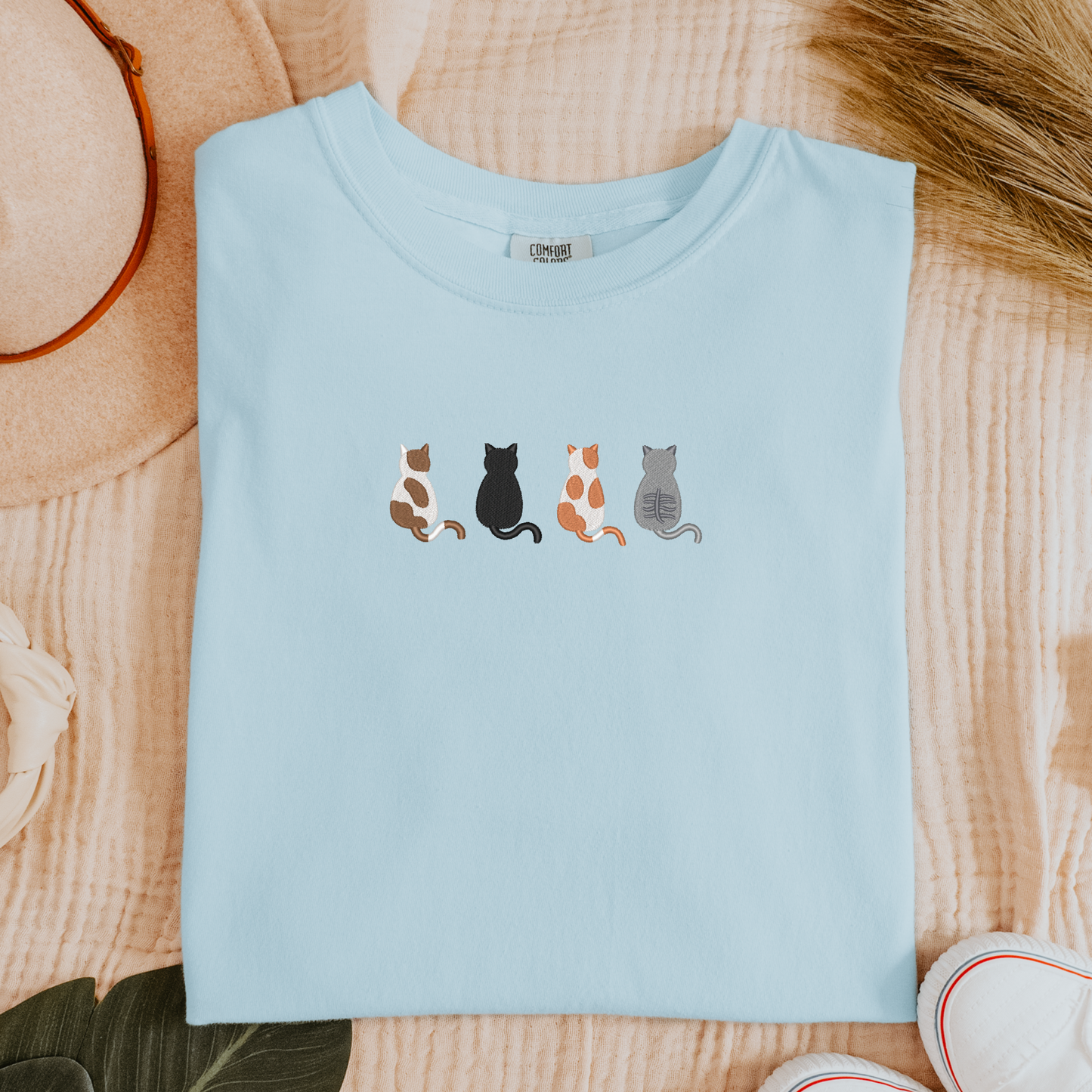 Mini Kitty Embroidered T-Shirt | Cat Lover Shirt