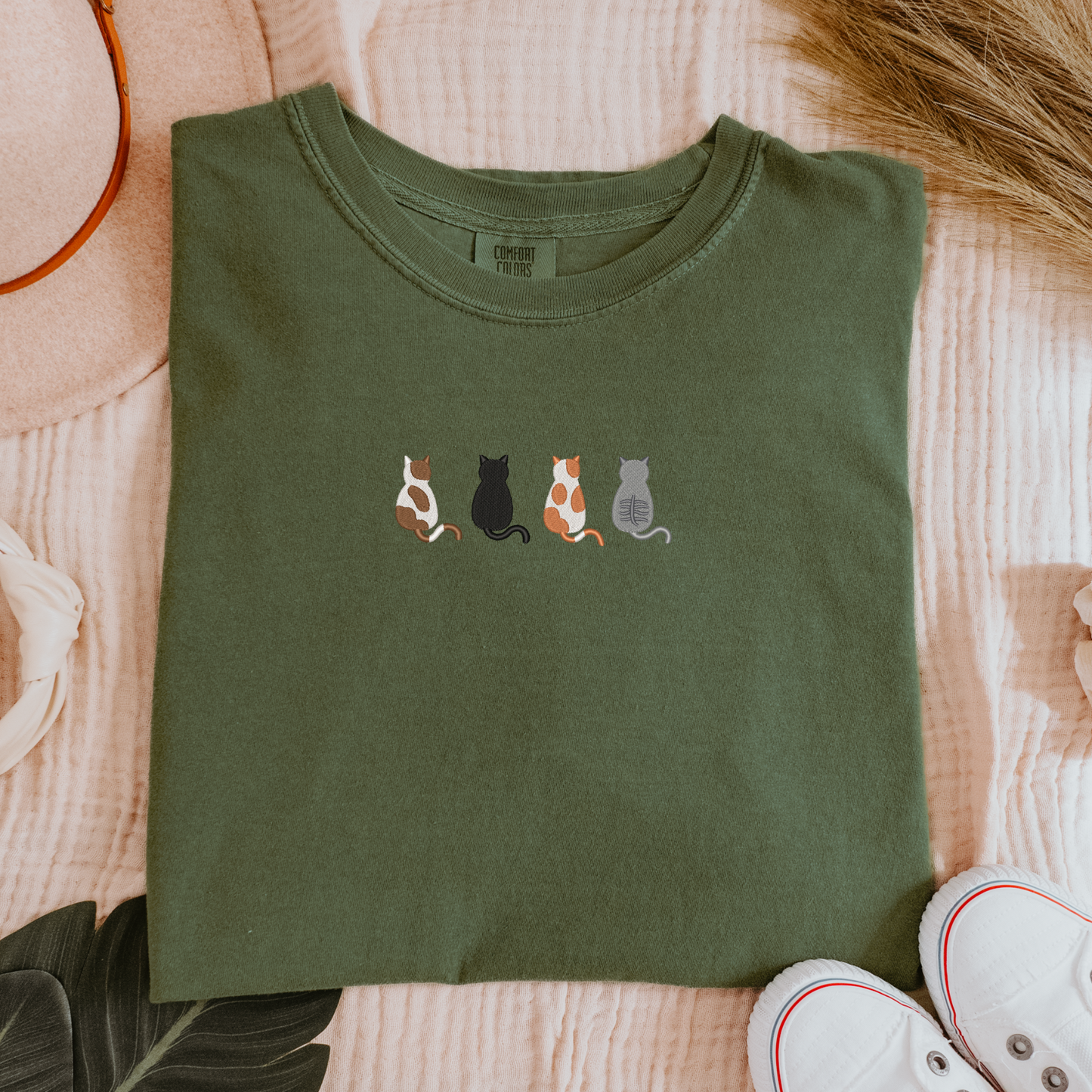 Mini Kitty Embroidered T-Shirt | Cat Lover Shirt