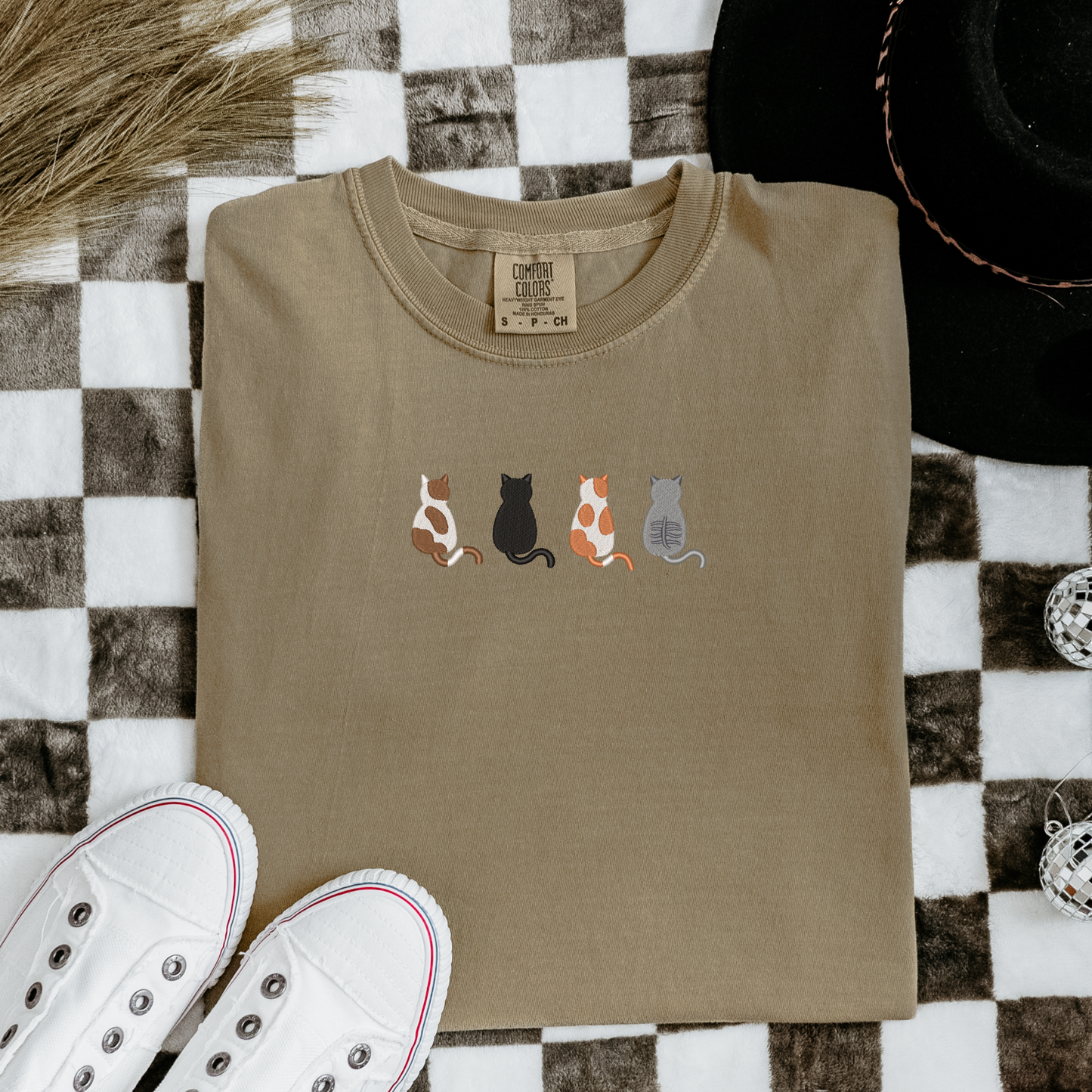Mini Kitty Embroidered T-Shirt | Cat Lover Shirt