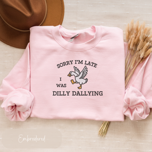 Dilly Dallying Goose Sweatshirt | Silly Goose Aesthetic Gif