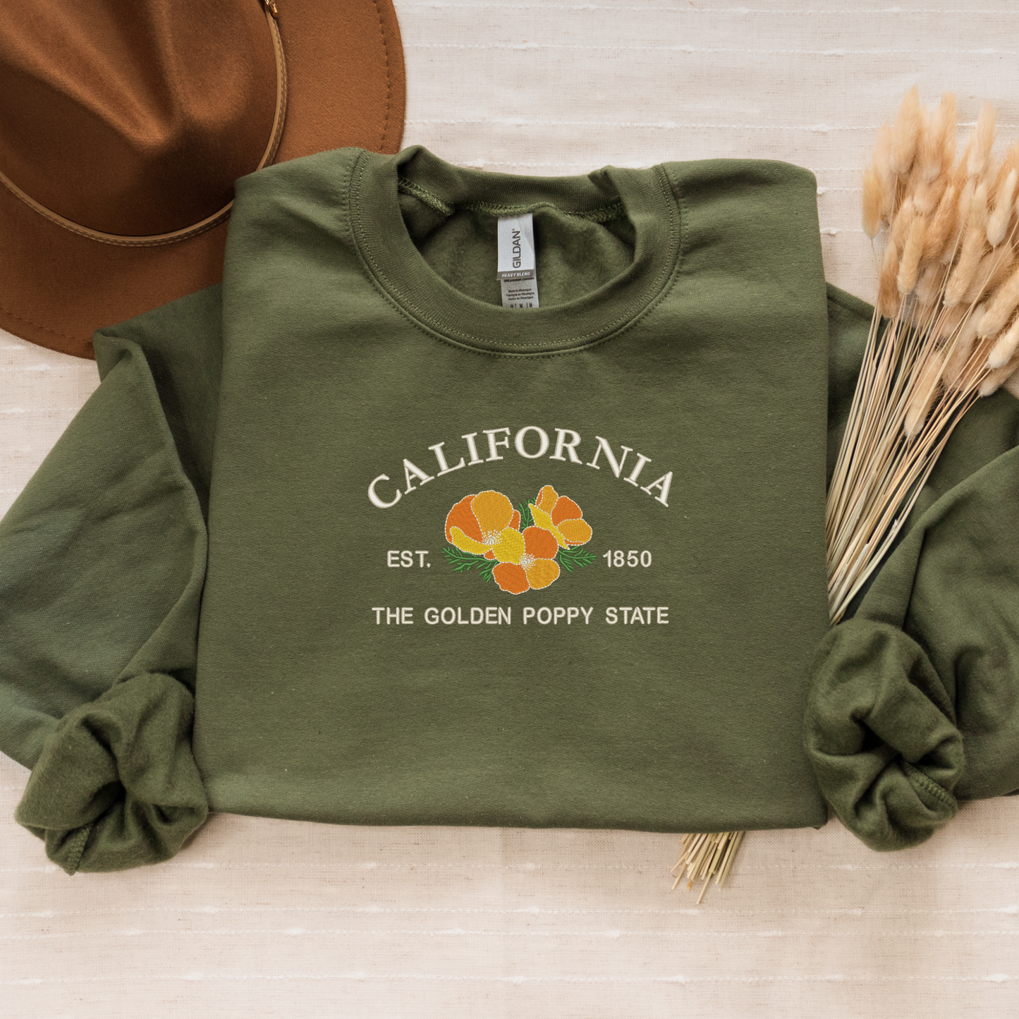 California Golden Poppy Crewneck Sweatshirt