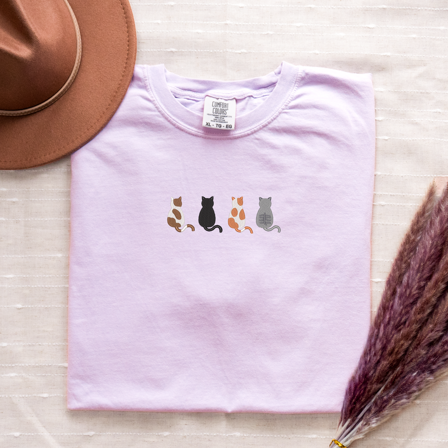 Mini Kitty Embroidered T-Shirt | Cat Lover Shirt