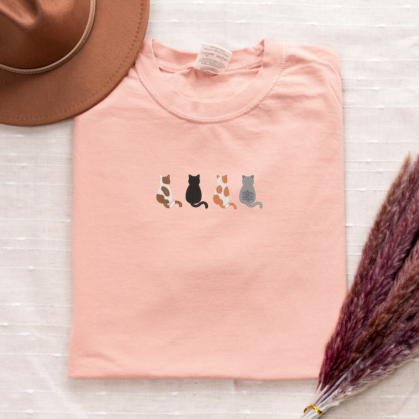Mini Kitty Embroidered T-Shirt | Cat Lover Shirt