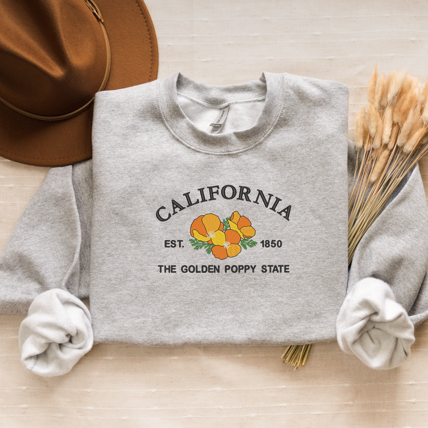 California Golden Poppy Crewneck Sweatshirt