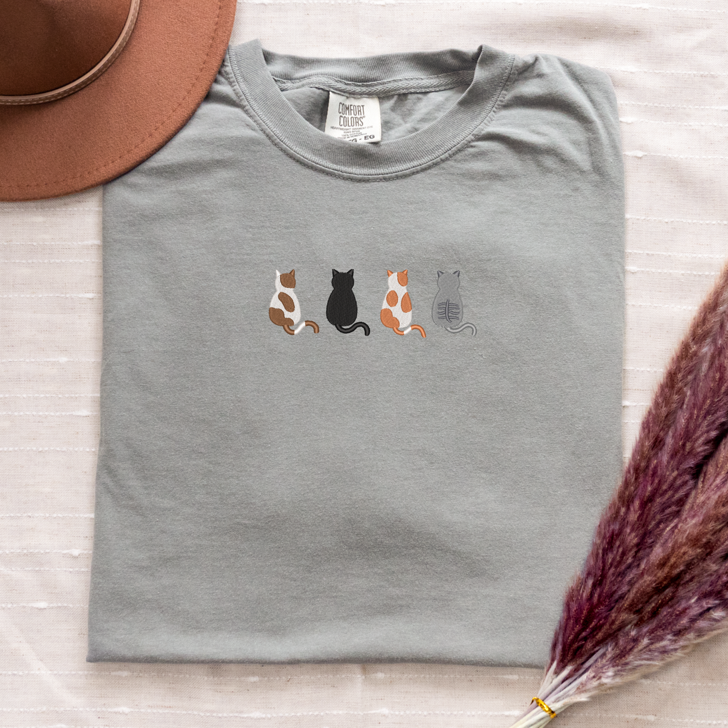 Mini Kitty Embroidered T-Shirt | Cat Lover Shirt