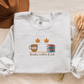Embroidered Bookish Fall Crewneck: Coffee & Books Cozy Sweatshirt