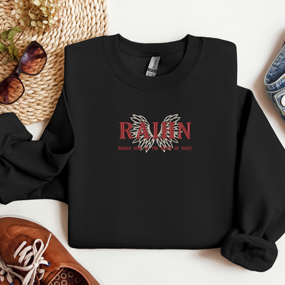 Raihn King of the House Of Night Embroidered Crewneck | Bookish Fantasy Apparel