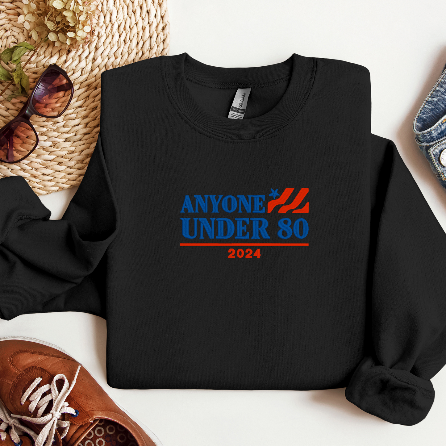 Funny Political Crewneck 2024 Election | Embroidered Humor | Unisex Sizes