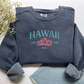 Embroidered Hawaii Crewneck | Hibiscus  Embroidery | Tropical Sweatshirt