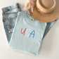 3D Puff Embroidered USA Tee | Comfort Colors | Patriotic T-Shirt |  4th of July Apparel