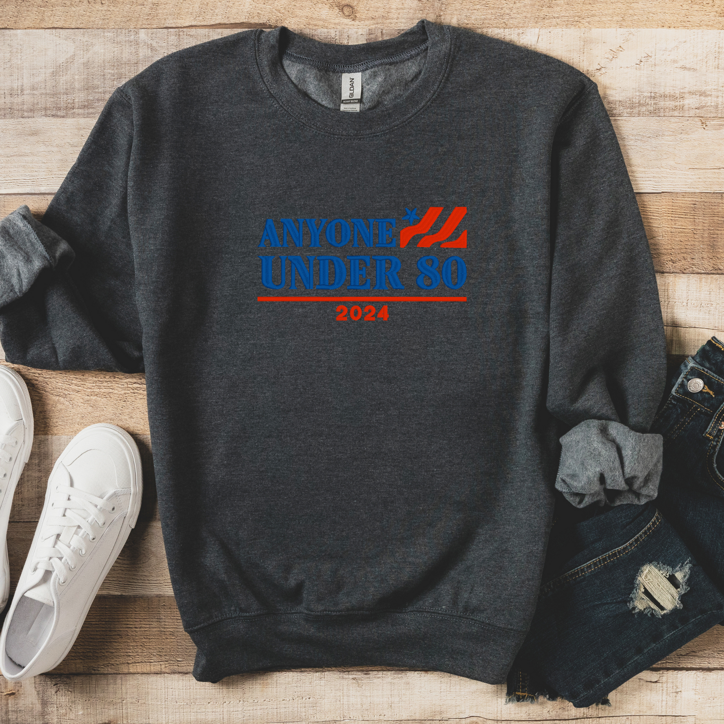 Funny Political Crewneck 2024 Election | Embroidered Humor | Unisex Sizes