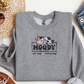 Moody Mode Crewneck Sweatshirt | Cute Lazy Cow Embroidered Design