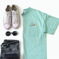 Cottagecore Pocket Peeker Tee | Wildflower & Frog Embroidery | Comfort Colors | Embroidered Pocket T-Shirt