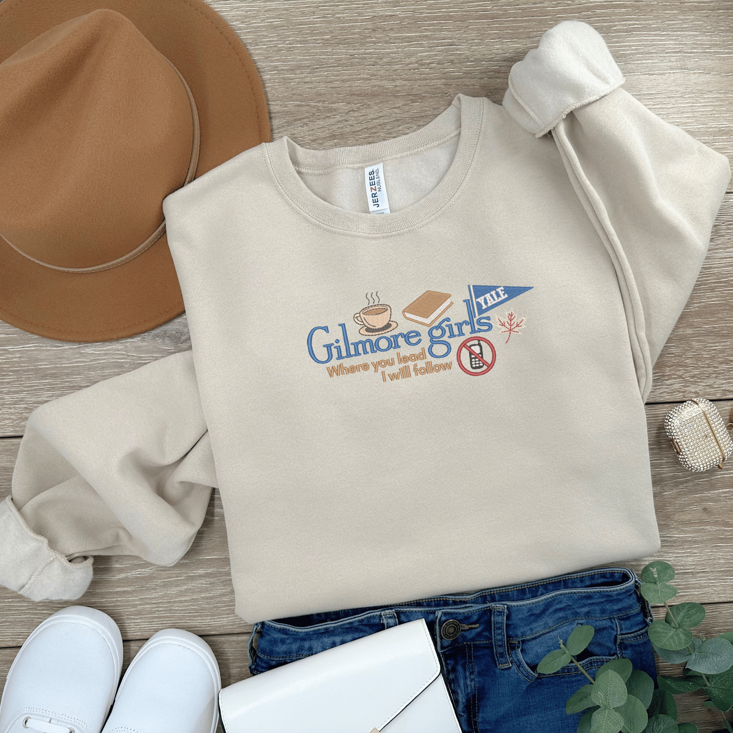 Nostalgic Where You Lead, I Will Follow Crewneck | Stars Hollow Connecticut | Gilmore Girls Shirt