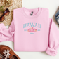 Embroidered Hawaii Crewneck | Hibiscus  Embroidery | Tropical Sweatshirt