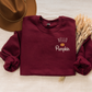 Hello Pumpkin Embroidered Crewneck | Fall Logo Sweatshirt