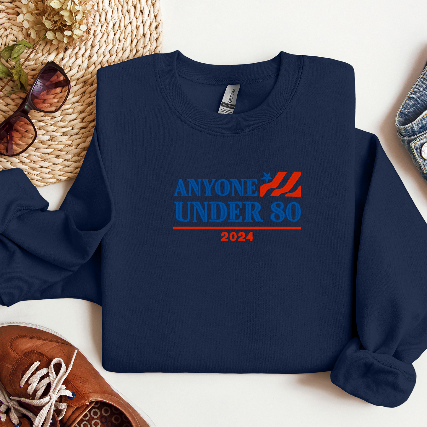 Funny Political Crewneck 2024 Election | Embroidered Humor | Unisex Sizes